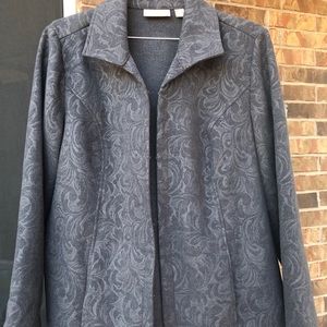 Chicos gray  blazer size 3 soft felted